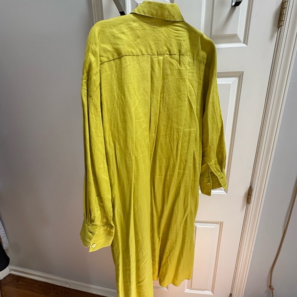 Zara Lime Green Shirt Dress - Picture 3 of 5